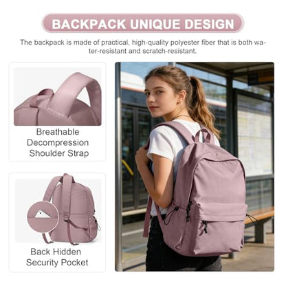 Backpack Lightweight bag Waterproof college backpacks for cute Aesthetic backpack Casual Daypack for Men Women(Purple) - color: A-purple