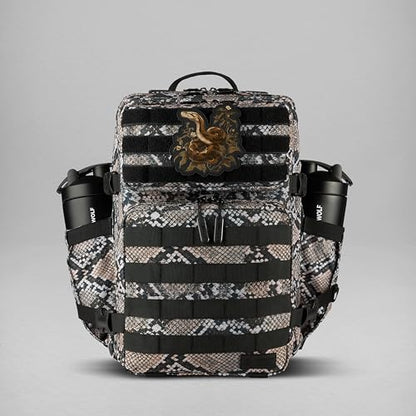WOLFpak 35L Athletic Gym Backpack (Python) - Durable 1000D Waterproof Oxford Material with MOLLE Webbing, Laptop Pocket & Dual Cup Holders, Durable Fitness/Travel/Military Daypack - color: Python