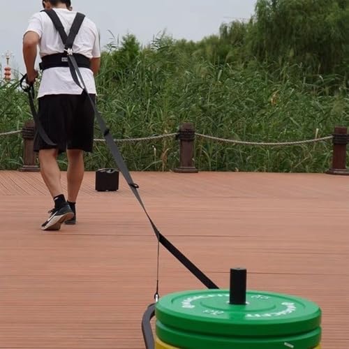 Weight Training Pull Sled, Heavy Duty Push Pull Fitness Sled for Speed and Strength Training, Steel Power Sled Workout Equipment for Athletic Conditioning, Fits 2" Weight Plates,Red - color: Red