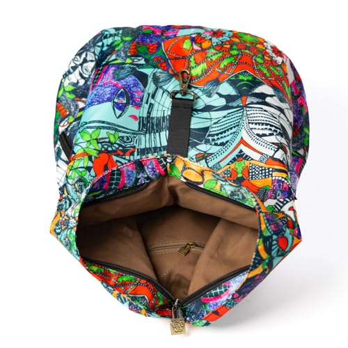 Black Butterfly Boho Backpack Purse for Women, Lightweight Fabric Daypack with Top Handle for Travel & Casual Daily Use - color: 20-multicolor