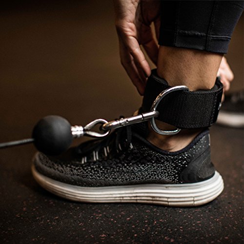 Harbinger Ankle Cuff: Premium Adjustable Support for Strength Training, Cable Machines, and Resistance Workouts – Enhance Comfort and Performance - size: 2 Inch
