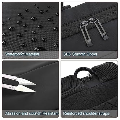 AUGUR Business Slim Backpack for Men Women 15.6 inch Water Resistant Laptop Backpack with USB Charger Computer Notebooks Lightweight Small Backpacks For School/Travel/Business/Work/College Bag - color: 1506 15.6 Inch Black