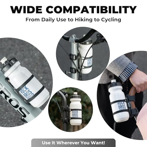 ROCKBROS Magnetic Strap Water Bottle Holder with Quick-Release Button for Road Bikes, Mountain Bikes, Scooters, Backpacks, and Folding Bikes - size: Solid Strap Design
