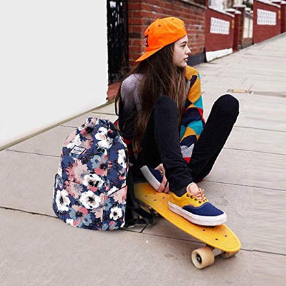 XEYOU Drawstring Sports Backpack Lightweight Gym Yoga Sackpack Shoulder Rucksack Casual Outdoor Daypack for Women and Men | Lightweight - color: Flower Pattern