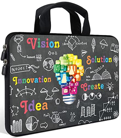 AMARY14 15 15.4 15.6 inch Laptop Handle Bag Computer Protect Case Pouch Holder Notebook Sleeve Neoprene Cover (Idea) - color: Idea