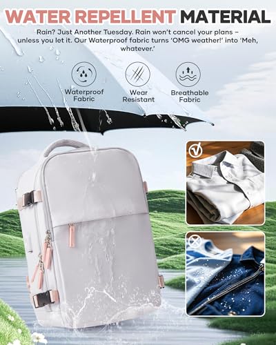 Vacuum Seal Travel Backpack with Air Pump,Compression Vacpack Waterproof Carry On Backpack for Travel Women Men with Vacuum System,Airlines Approved Daypack Laptop Space Saver Bags,Grey - color: Grey(with Air Pump)
