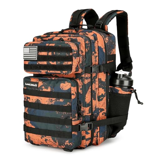 Lovelinks21 25L Tactical Backpack for Men and Women Military Backpack Small Assault Pack Molle Backpack Bug Out Bag Travel Rucksack Daypack (Mars Camo) - color: Mars Camo
