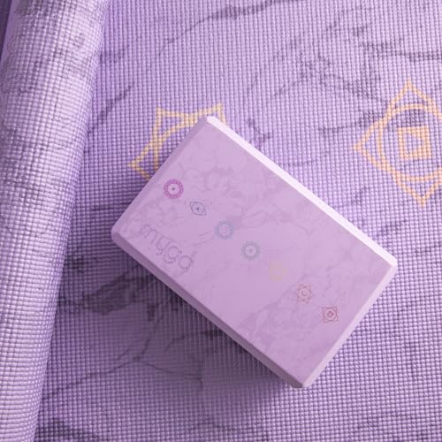 MYGA Yoga Block,Lightweight EVA Foam Yoga Brick,High Density Non-Slip Block for Yoga Poses, Pilates, Balance and Flexibility - color: Chakra