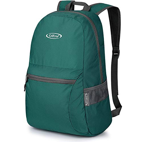 G4Free 20L Lightweight Packable Backpack Travel Hiking Daypack Foldable Backpack for Men Women - color: Green Update
