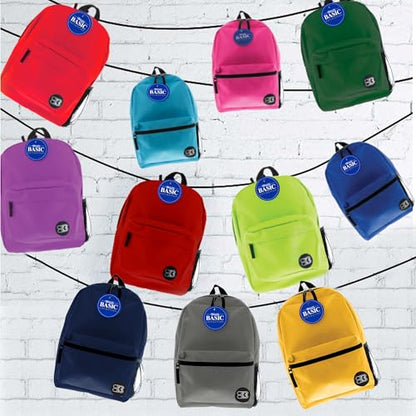 BAZIC Products 1034 Basic Backpack, Lime Green, 16" - color: Lime Green, size: 16"