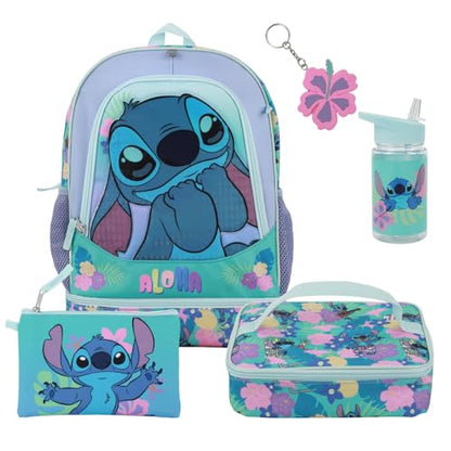 BIOWORLD Womens Kid Lilo & Stitch Backpack Set (Little Kid/Big Kid) Purple Onesize - color: Set Lilo & Stitch Purple, size: 16 Inches