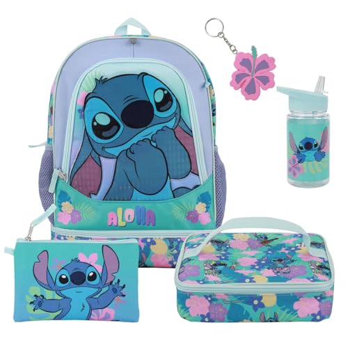 BIOWORLD Womens Kid Lilo & Stitch Backpack Set (Little Kid/Big Kid) Purple Onesize - color: Set Lilo & Stitch Purple, size: 16 Inches