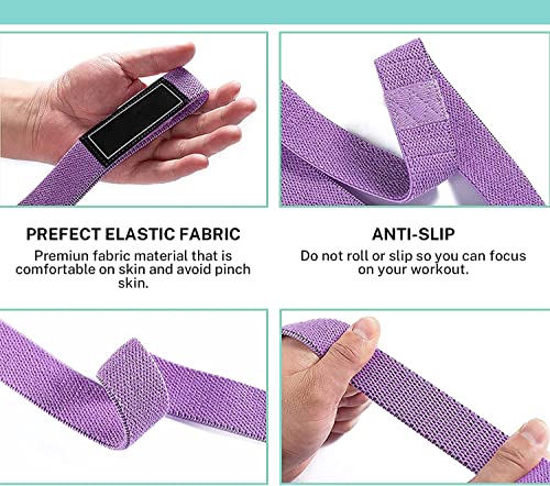 Long Resistance Bands Set, 3 PCS Sturdy Fabric Stretch Exercise Bands, Women Men Full Body Elastic Resistance Bands, Pull Up Assistance Workout Bands Set for Strength Training, Yoga, Physical Therapy