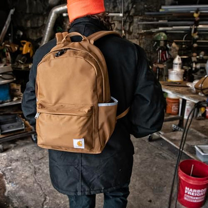 Carhartt 21L Classic Laptop Backpack, Water-Resistant Pack W/ 15" Laptop Sleeve and Organizational Compartments, Carhartt Brown - color: Carhartt Brown, size: One Size