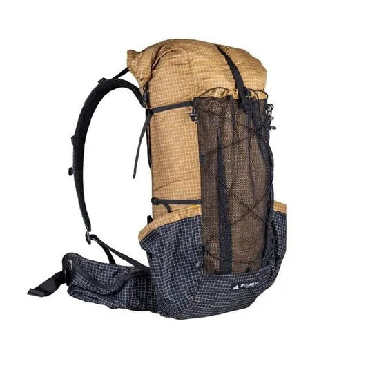 3F UL GEAR QiDian Pro UL 46+10L Backpack Outdoor Climbing Bag Camping Hiking Bags UHMWPE ultralight (Khaki) - color: Khaki