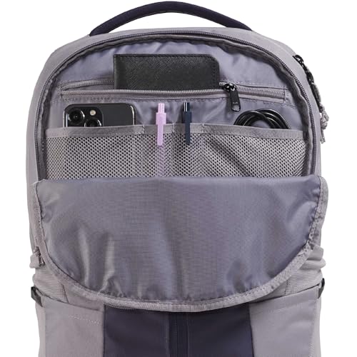 The North Face Lichen Daypack - Everyday Commuter Backpack, Laptop Sleeve, Water Bottle Pockets, Center Front Pouch, Transcendent Grey/Endless Dusk, One Size - color: Transcendent Grey/Endless Dusk