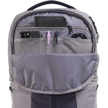 The North Face Lichen Daypack - Everyday Commuter Backpack, Laptop Sleeve, Water Bottle Pockets, Center Front Pouch, Transcendent Grey/Endless Dusk, One Size - color: Transcendent Grey/Endless Dusk