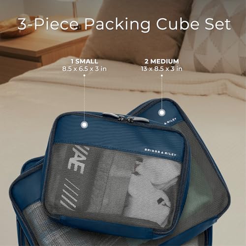 Briggs & Riley Travel Essentials Carry-On Compression Packing Cube Set - color: Navy, size: Carry-On