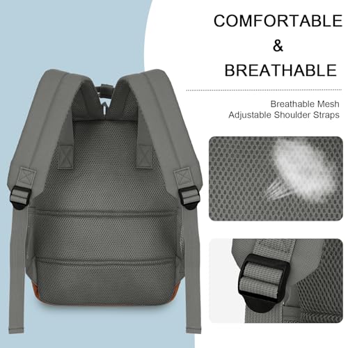 Goloni Small Carry On Travel Backpack with USB Charging Port, Lightweight Water Resistant Mini Carry-on Backpack for Men Women, Compact Personal Everyday Backpack,Grey - color: Grey