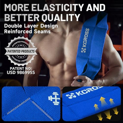 KCROSS Bench Press Band for Men and Women, Weight Lifting Bench Press Band, Push Up Exercise Bench - color: Blue (Under-180lbs), size: M(7.6in)