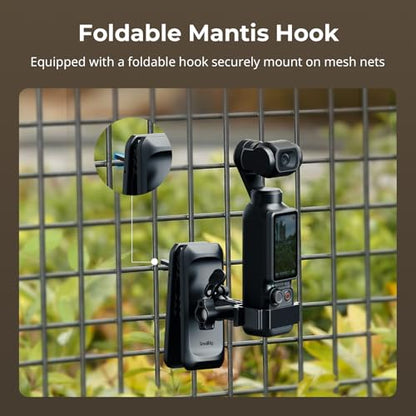 SMALLRIG Magnetic Backpack Strap Clip Mount for DJI Osmo Pocket 4 3/Action 6/5 Pro/4/Nano, for GoPro Hero 13/12/11, for Insta360 X5/4/3/Ace Pro 2, with Ball Head Adapter Base Mantis Hook - 6052 - style: Clip Mount (for Pocket 4/3)