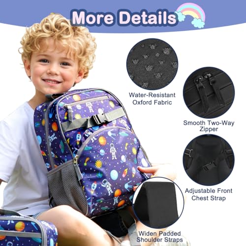 FlowFly Kids Backpack for Toddler Boys Girls, Simple Lightweight Bookbag for Daycare Kindergarten Elementary School Travel, Small Modern Bag (Medium 15'', Black) - color: Black, style: Kids Medium: 12l