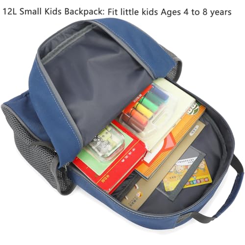 FlowFly Kids Backpack for Toddler Boys Girls, Simple Lightweight Bookbag for Daycare Kindergarten Elementary School Travel, Small Modern Bag (Medium 15''), Cyan - color: Cyan, style: Kids Medium: 12l