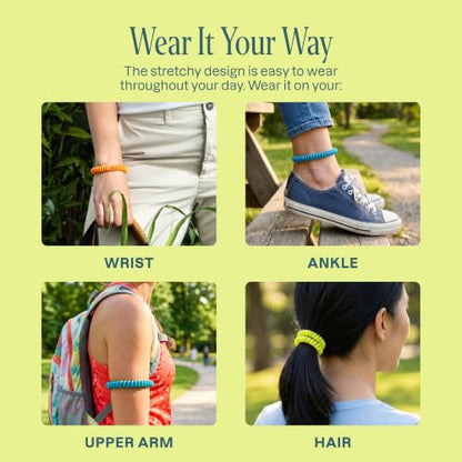 Cliganic 10 Pack Mosquito Repellent Bracelets for Adults & Kids - Natural DEET-Free Bands, Individually Wrapped - size: Pack of 10