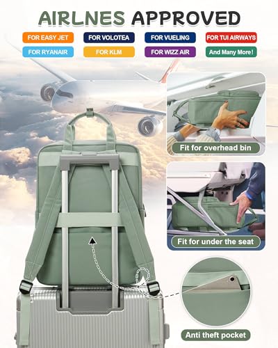 BJLFS Large Light Green School Backpack for Women Teen Girls, Bookbag College Student Backpack for School Men Boys, Mochilas Escolares Casual Daypack Lightweight Book Bag - color: Large Light Green