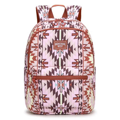 Montana West Backpack Purse for Women Western Aztec Backpack Purse Lightweight Casual Daypack for Travel - color: C-light Brown