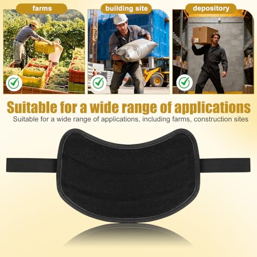 PATKAW 1 Pc Shoulder Pad for Bag Strap Heavy Duty Canvas Felt Cushion Ergonomic Protective Carrying Accessory for Construction Site Warehouses Garden Wood Steel Pipe Load Support Black