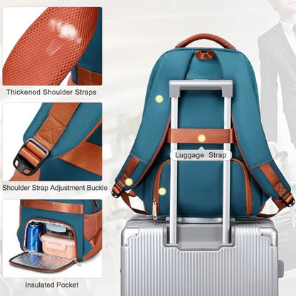 BOVIP Travel Backpack For Men Women,40L Carry On Backpack Flight Approved,TSA Personal Item Travel Bag Fits 17 Inch Laptop,Business Weekender Overnight Daypack Dark Green - color: Dark Green