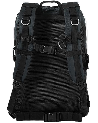 Falko Tactical Backpack for Men and Women 50L Backpack 2.4x Stronger Large Military Molle Rucksack, Bugout Backpack Outdoors - color: Dark Grey