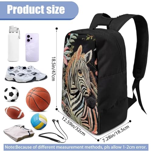 Basketball Backpack With Separate Ball Compartment And Shoes Fit Basketball Volleyball Football - color: Zebra