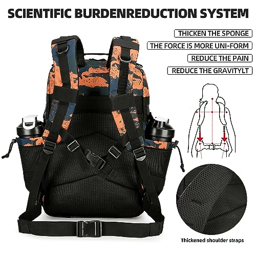 Lovelinks21 45L Tactical Assault Backpack 3 day assault pack with Molle Waterproof backpack Rucksack for Tactical Backpacks (Mars Camo) - color: Mars Camo