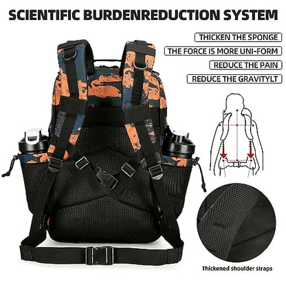 Lovelinks21 45L Tactical Assault Backpack 3 day assault pack with Molle Waterproof backpack Rucksack for Tactical Backpacks (Mars Camo) - color: Mars Camo