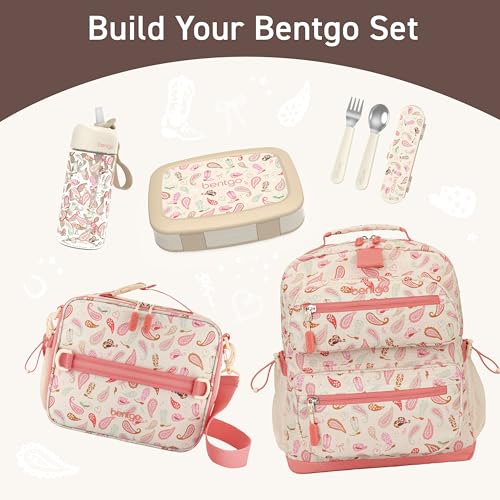 Bentgo Kids Water Bottle - Leak-Proof, Durable Tritan PFAS- & BPA-Free 15 fl oz, Kids/Toddlers Ages 3+ for School & Sports; Bite & Sip Spout, Carrying Handle, Dishwasher Safe (NEW Cowgirl Dreams) - color: Cowgirl Dreams