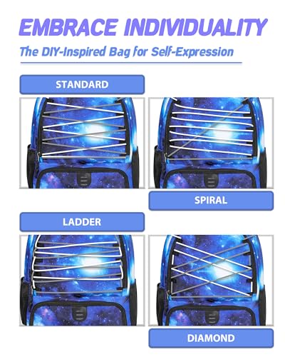 Basketball Bag Backpack for Men Women with Ball & Shoes Compartment 30L Capacity Lightweight Breathable Boys Girls Soccer Ball Bag Backpack Fit Volleyball Football Sports Travel School Gym - color: TK13Space