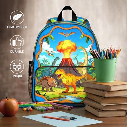 Kids Backpack Boys Dinosaur Backpack for Toddler Lightweight School Bag Bookbag with Adjustable Buckled Chest Straps for Preschool Kindergarten Elementary - color: Dinosaur 01