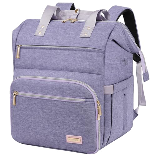 Nail Polish Organizer Case Backpack Holds 70 Bottles (15ml/0.5fl.oz) & Nail Lamp, 2 Layers Detachable Nail Kit Storage Case, Large Travel Nail Supplies Shoulder Bag for Manicure Tools (Purple) - color: Purple