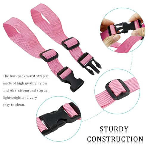 2 Pack Backpack Chest Strap Adjustable Replacement Chest Strap for Backpack with Quick Release Buckle - color: 1 Each of Cyan and Soft Pink