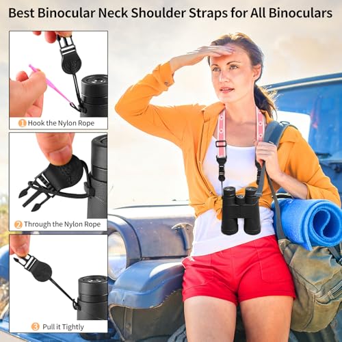 FIEIL Pink Daisy Shoulder Strap, Adjustable Camera Strap with 2 Sets of Quick-Release Buckles, Comfortable Neck Strap for iPad, Tablet, Camera, Laptop, Binocular, Luggage Bag - color: Pink Daisy
