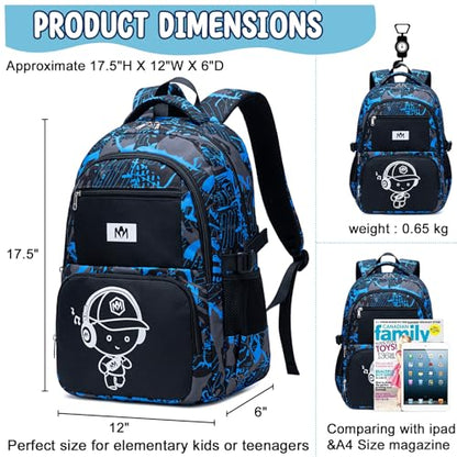 Bluboon Kids Backpack Boys Camo Bookbag Teens Elementary School Bag Daypack Travel Back Pack Middle school (Camo-boy) - color: Camo-boy