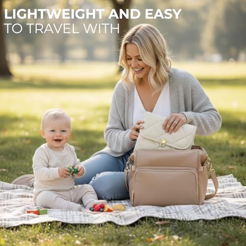 Portable Diaper Changing Pad - Soft and Easy to Clean Diaper Changing Mat for Babies - The Perfect Lightweight and Foldable Pad for Traveling - color: Beige