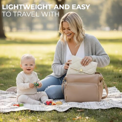 Portable Diaper Changing Pad - Soft and Easy to Clean Diaper Changing Mat for Babies - The Perfect Lightweight and Foldable Pad for Traveling - color: Beige