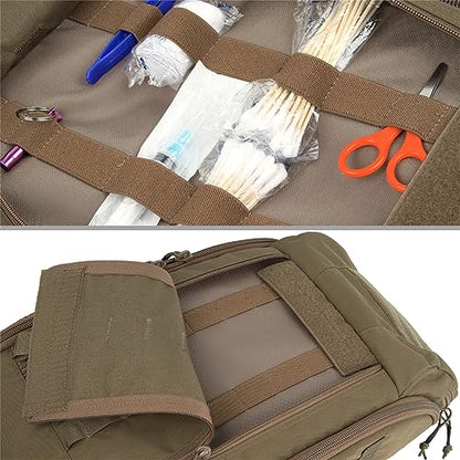 EXCELLENT ELITE SPANKER Medical Backpack Tactical Knapsack Outdoor Rucksack Camping Survival First Aid Backpack(Ranger Green) - color: Ranger Green