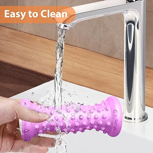 BESKAR Foot Massager Roller for Plantar Fasciitis Relief, Portable Feet Roller to Deep Tissue Muscle Massage, Foot Arch and Heel Pain, Reflexology Tool - color: Purple