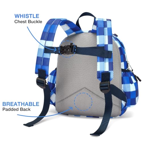 STEAMEDBUN Kids Backpack for Boys Girls 5-8, 15inch Girls Boys Backpacks Kindergarten - color: Dark Blue Checkerboard, size: SMALL-15"H(fit folder)