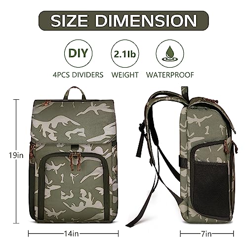 BOLOSTA Camera Backpack Bag Professional DSLR SLR Camouflage Camera Backpack for Photographers Waterproof Large Capacity Camera Case with Fit 15.6" Laptop Compartment & Tripod Holder