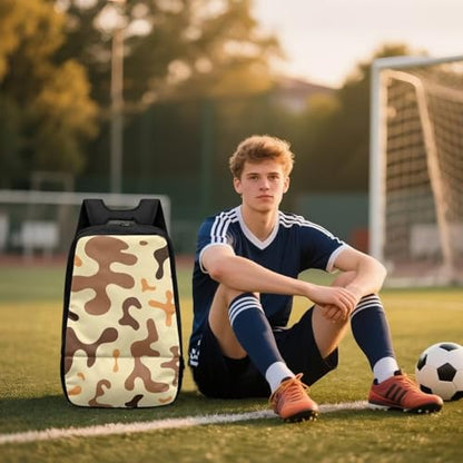 Basketball Backpack With Separate Ball Compartment And Shoes Fit Basketball Volleyball Football - color: Abstract